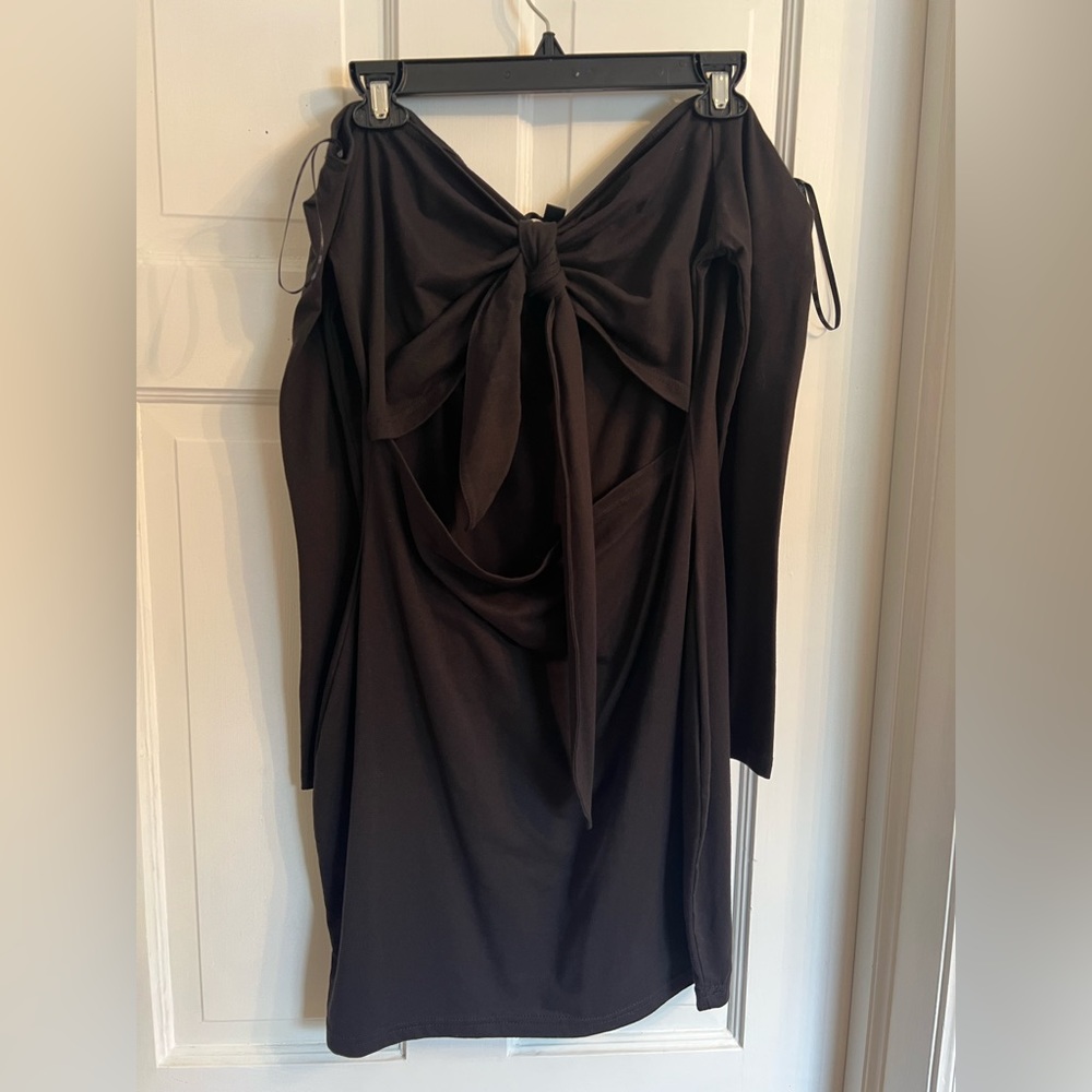 Misguided black cutout dress